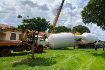 Prefeitura e Deagua promovem troca de reservatório do Guaritá