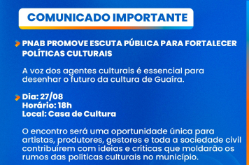 Voz ativa: PNAB promove escuta pública presencial em Guaíra