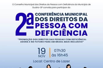 Guaíra sediará a II Conferência Municipal dos Direitos da Pessoa com Deficiência
