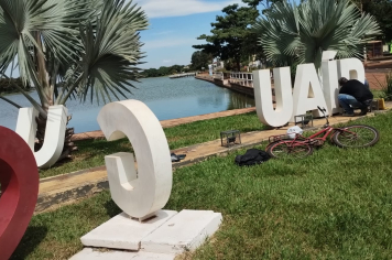 LETREIRO “EU AMO GUAÍRA” É RETIRADO PARA MANUTENÇÃO
