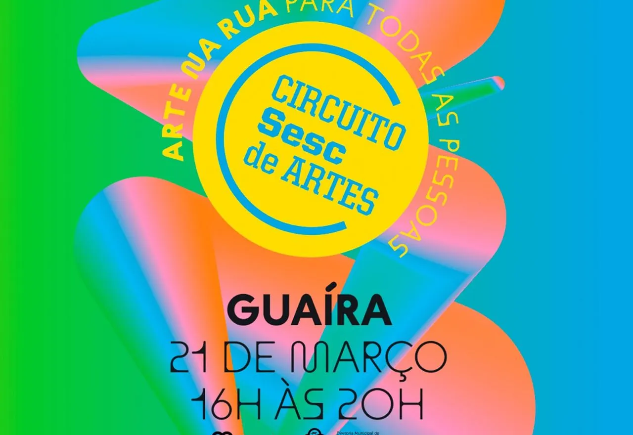 Sábado (21): Circuito Sesc de Artes transforma Guaíra com cultura e lazer gratuitos