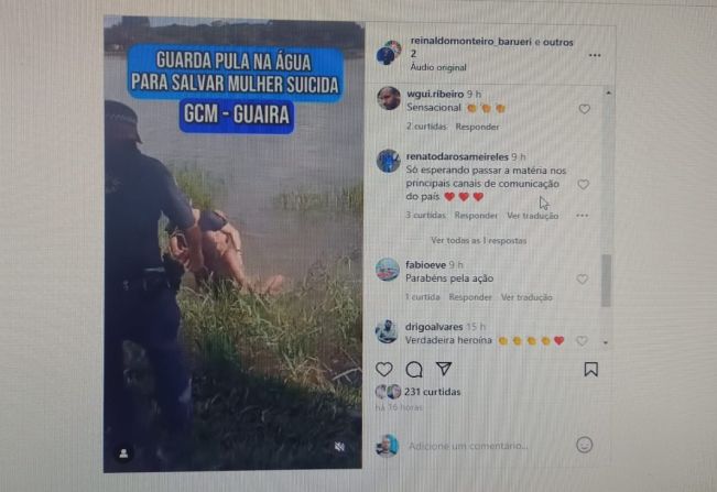 Coragem e Heroísmo: Guarda Municipal salva mulher no Lago Maracá