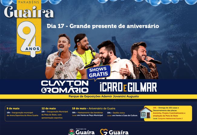 94 anos de Guaíra, uma grande festa de aniversário aos guairenses