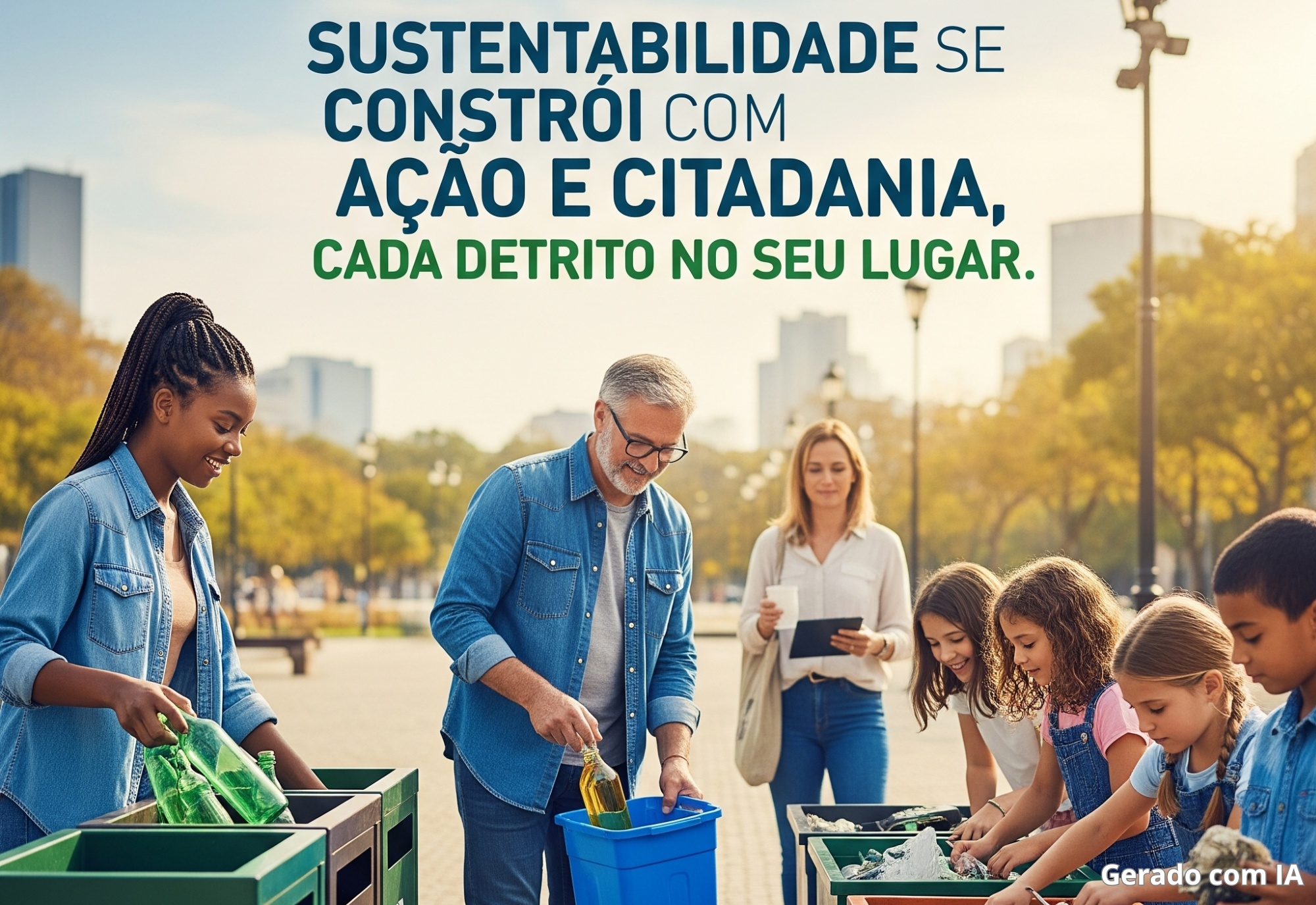 Sustentabilidade se Constrói com Ação e Cidadania, Cada Detrito no Seu Lugar