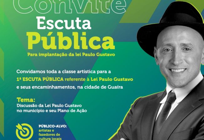 Prefeitura promove Escuta Pública sobre a Lei Paulo Gustavo para implantar plano de ação no município