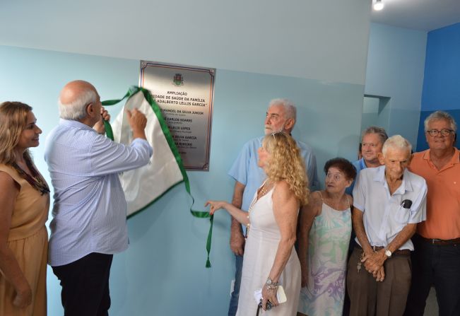 Inauguração da ampliação da USF José Adalberto Lellis Garcia recebe presença dos familiares do homenageado