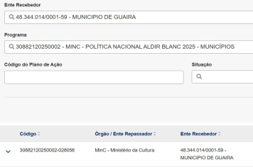 Guaíra efetiva cadastro no programa da Lei Aldir Blanc 2025