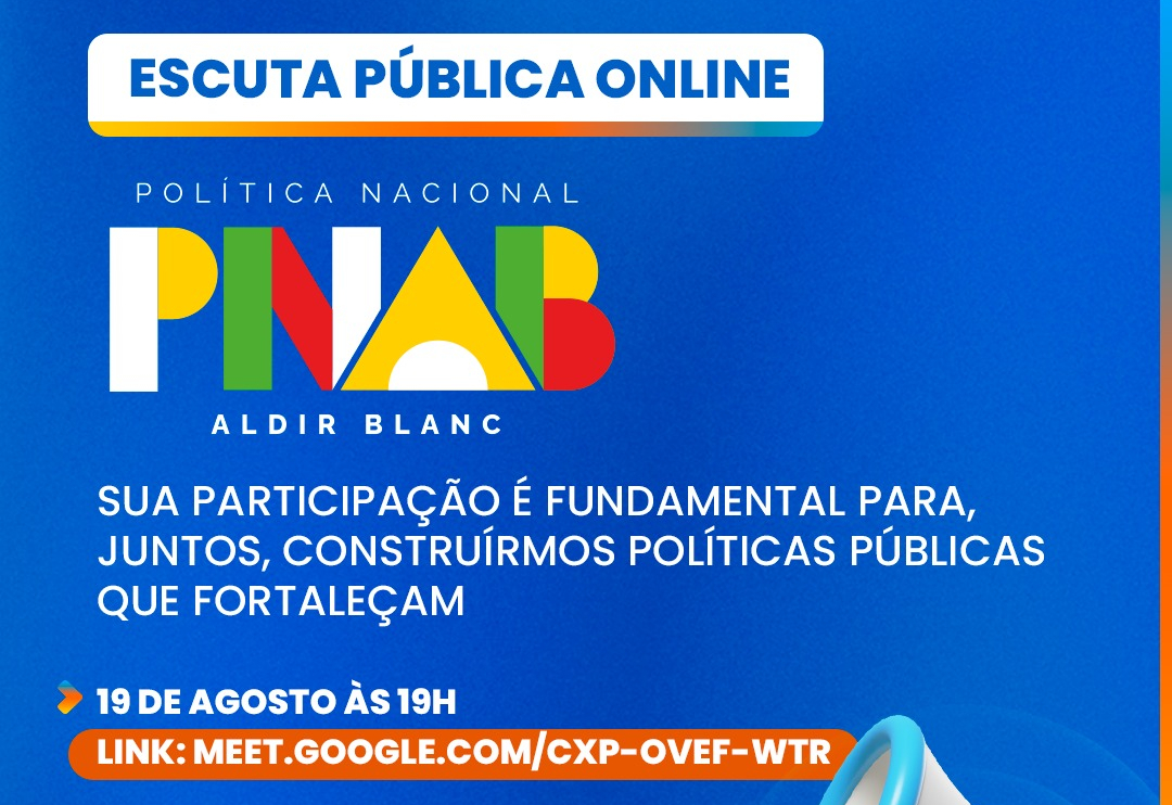 A Arte De Ouvir: PNAB promove escuta pública online para fortalecer políticas culturais   