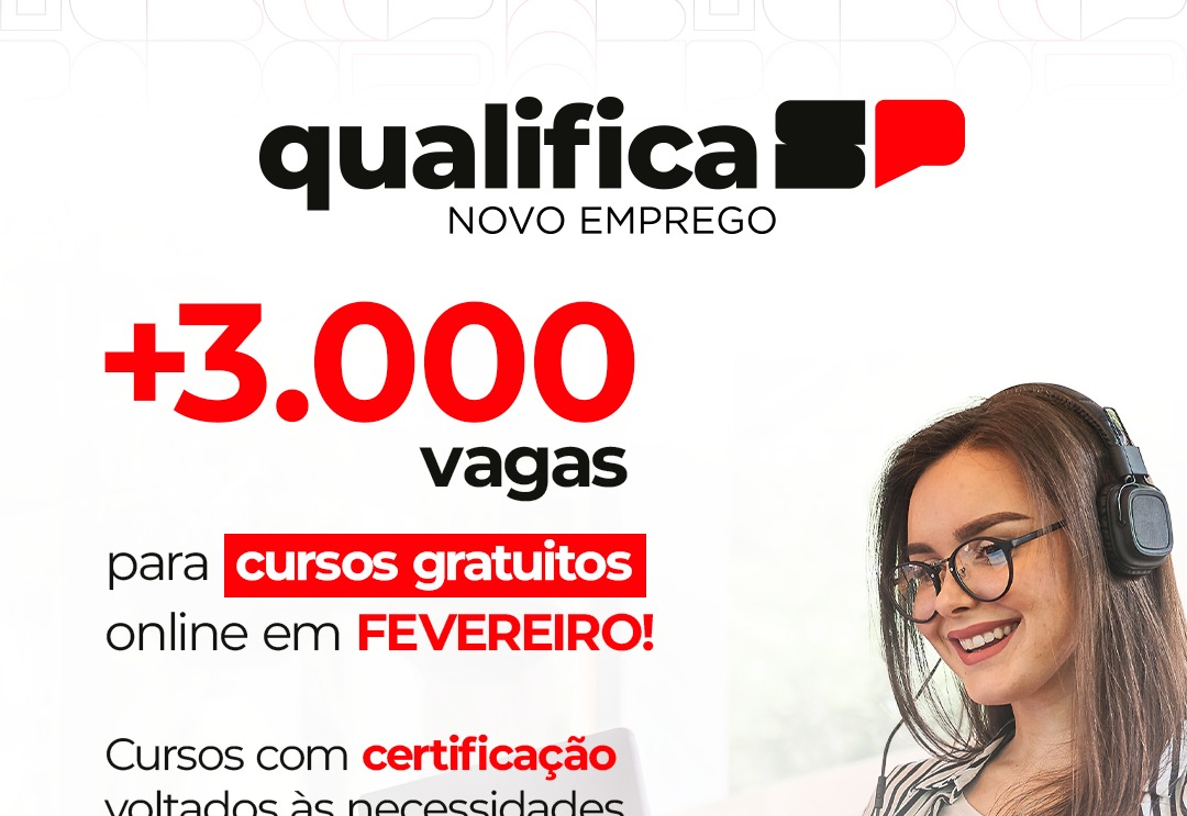 Qualifica SP Novo Emprego: Mais de 3.000 vagas para cursos gratuitos 